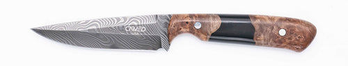 Carved Damascus Field Knife #20633