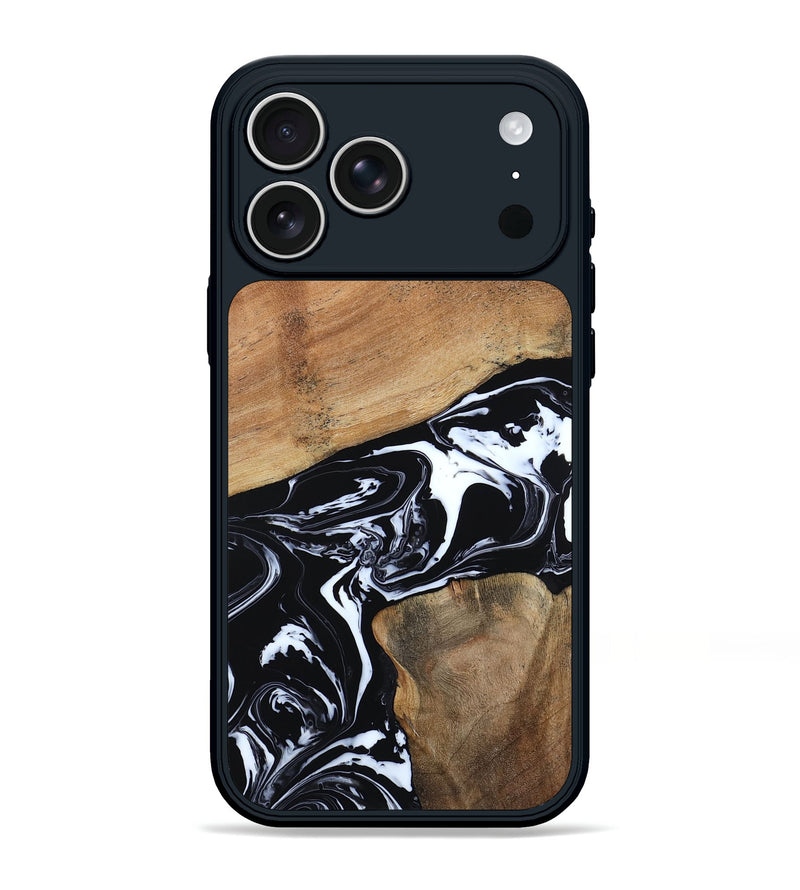 iPhone 17 Pro Max Wood Phone Case - Astrid (Black & White, 794575)