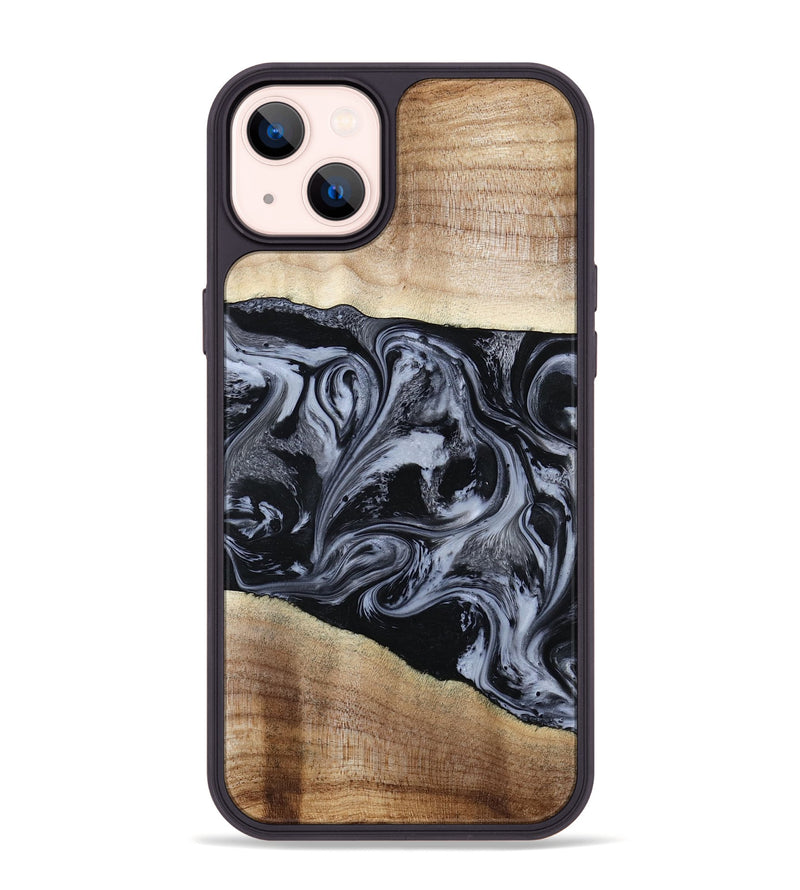 iPhone 14 Plus Wood Phone Case - Sheree (Black & White, 794940)