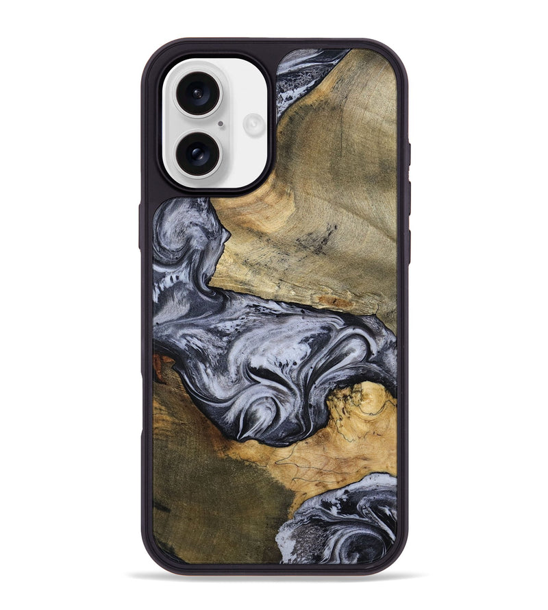 iPhone 16 Plus Wood Phone Case - Ahmad (Black & White, 797774)