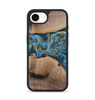 iPhone 17e Wood Phone Case - Emmer (Teal & Gold, 815235)