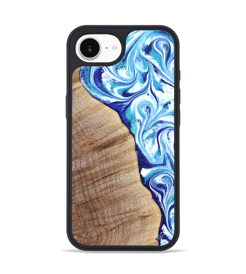 iPhone 16e Wood Phone Case - Vito (Blue, 821241)