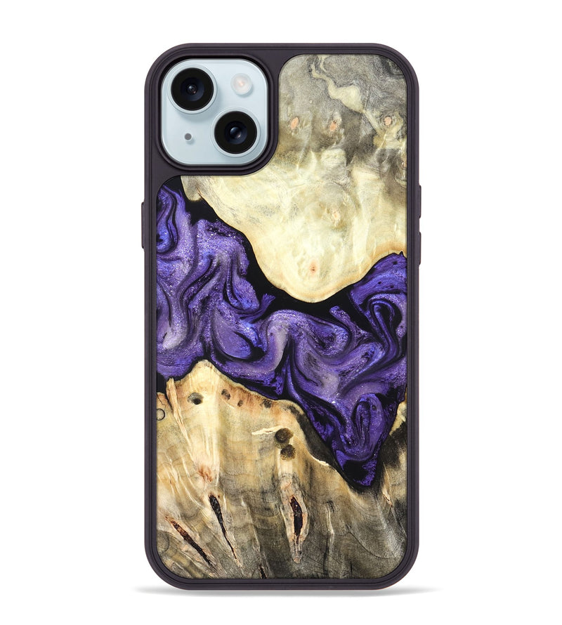 iPhone 15 Plus Wood Phone Case - Latrice (Purple, 826367)