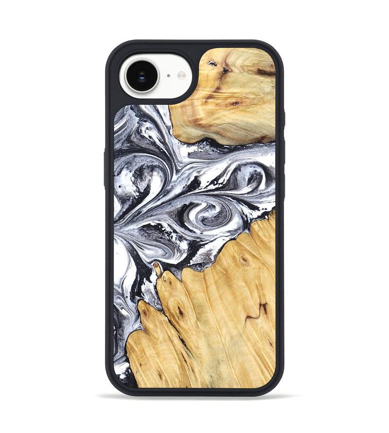 iPhone 16e Wood Phone Case - Starr (Black & White, 828308)