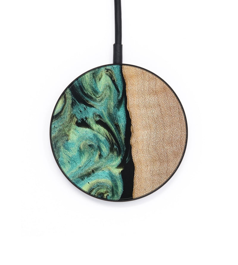 Circle Wood Wireless Charger - Tosha (Green, 828343)