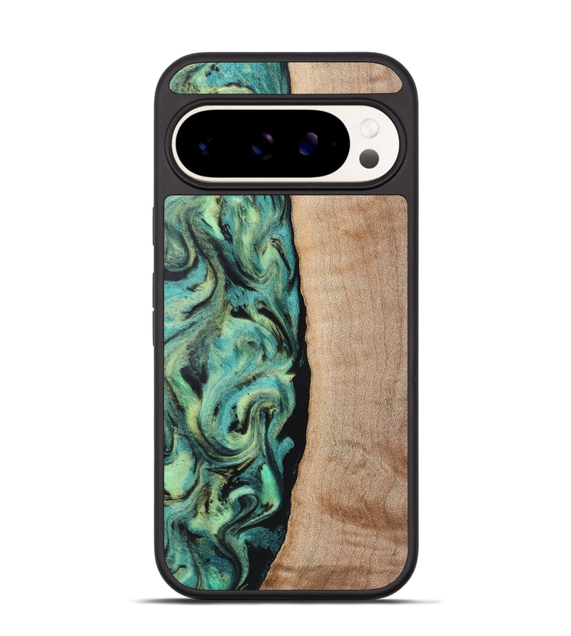 Pixel 9 Wood Phone Case - Tosha (Green, 828343)