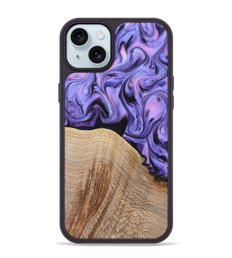 iPhone 15 Plus Wood Phone Case - Avani (Purple, 828708)