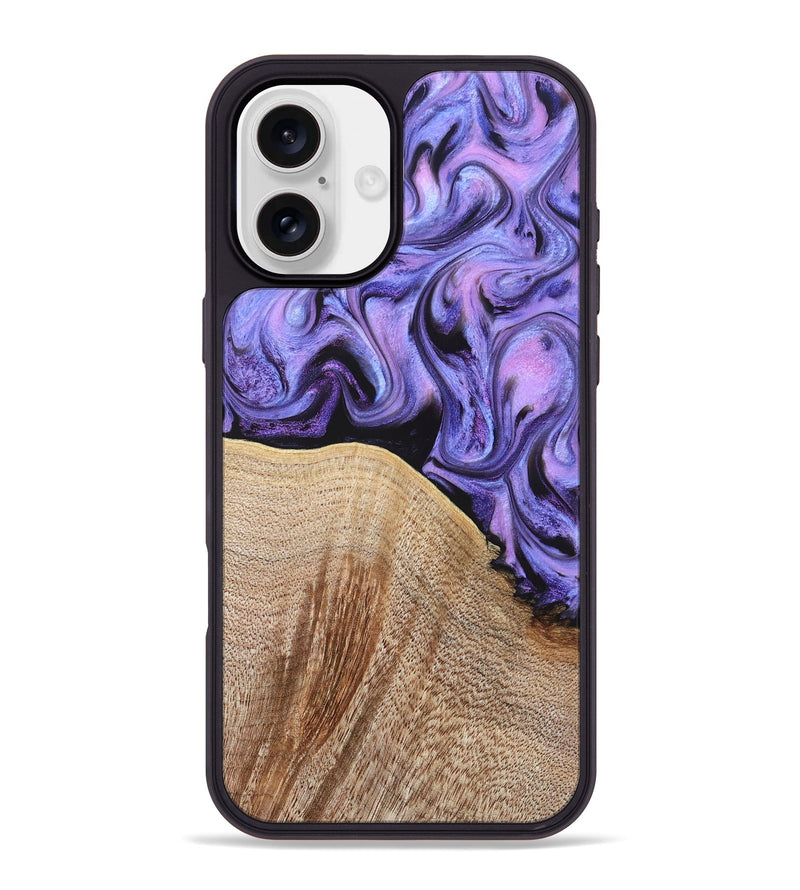 iPhone 16 Plus Wood Phone Case - Avani (Purple, 828708)