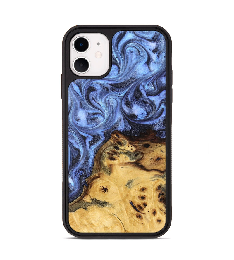 iPhone 11 Wood Phone Case - Unique (Blue, 829018)