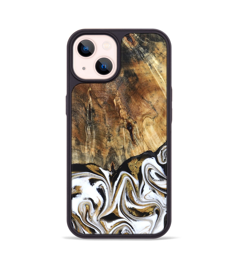 iPhone 14 Wood Phone Case - Wayne (Black & White, 829183)