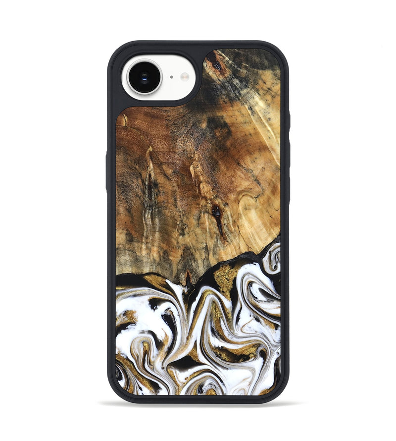iPhone 16e Wood Phone Case - Wayne (Black & White, 829183)