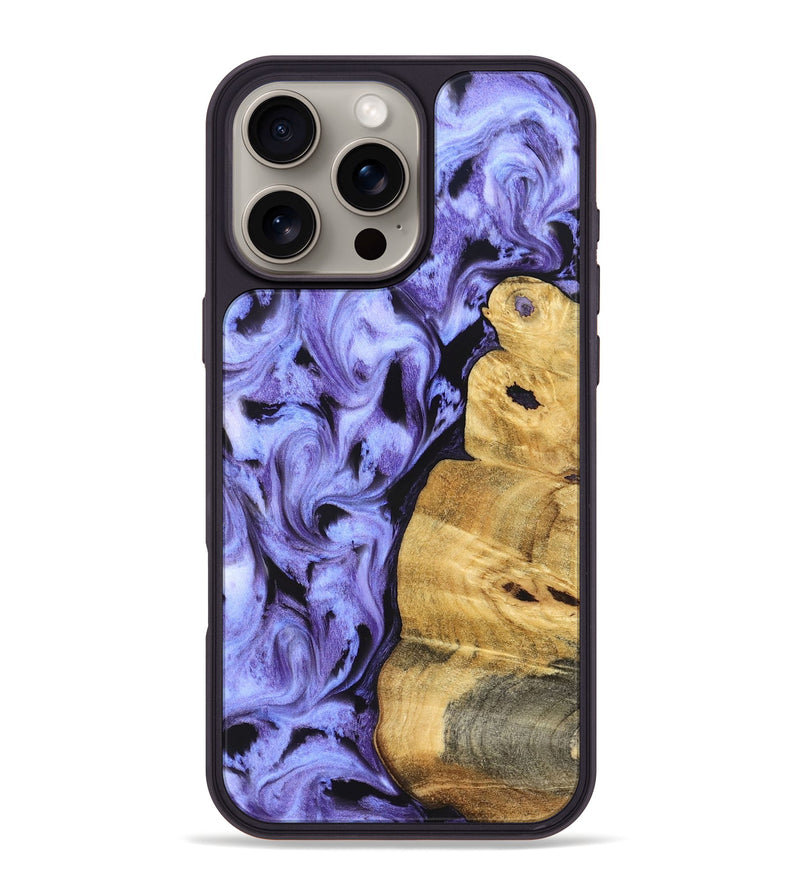 iPhone 16 Pro Max Wood Phone Case - Tomas (Purple, 829232)