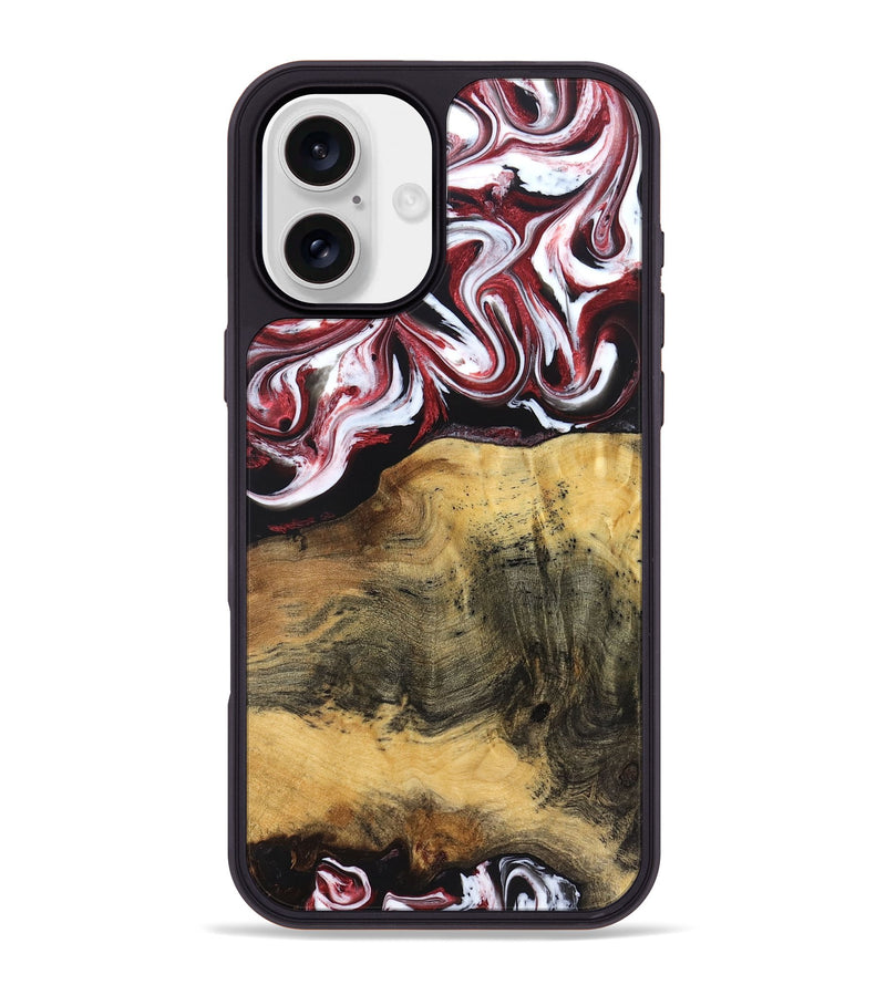 iPhone 16 Plus Wood Phone Case - Reya (Red, 829247)