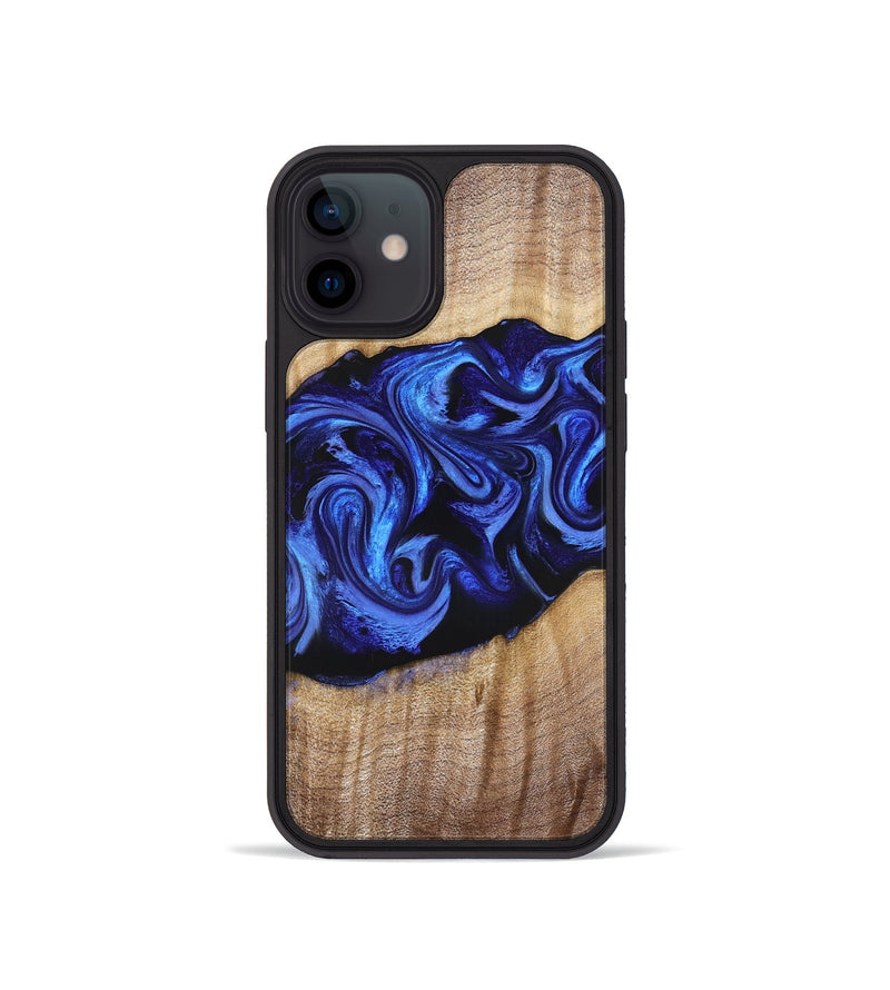 iPhone 12 mini Wood Phone Case - Manilla (Blue, 829384)