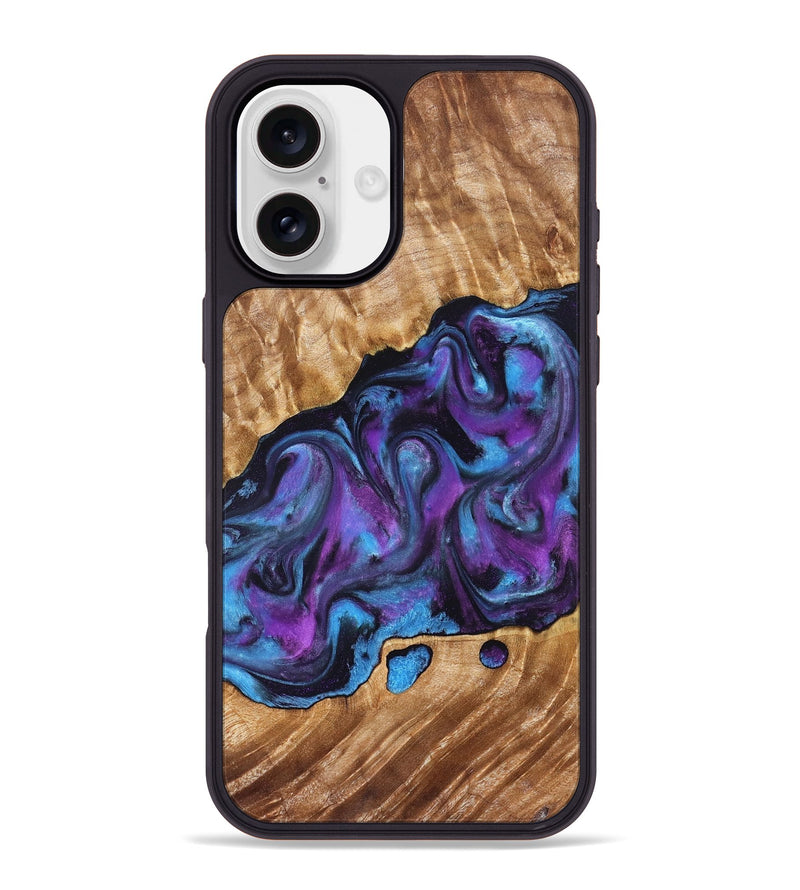 iPhone 16 Plus Wood Phone Case - Warren (Purple, 830013)