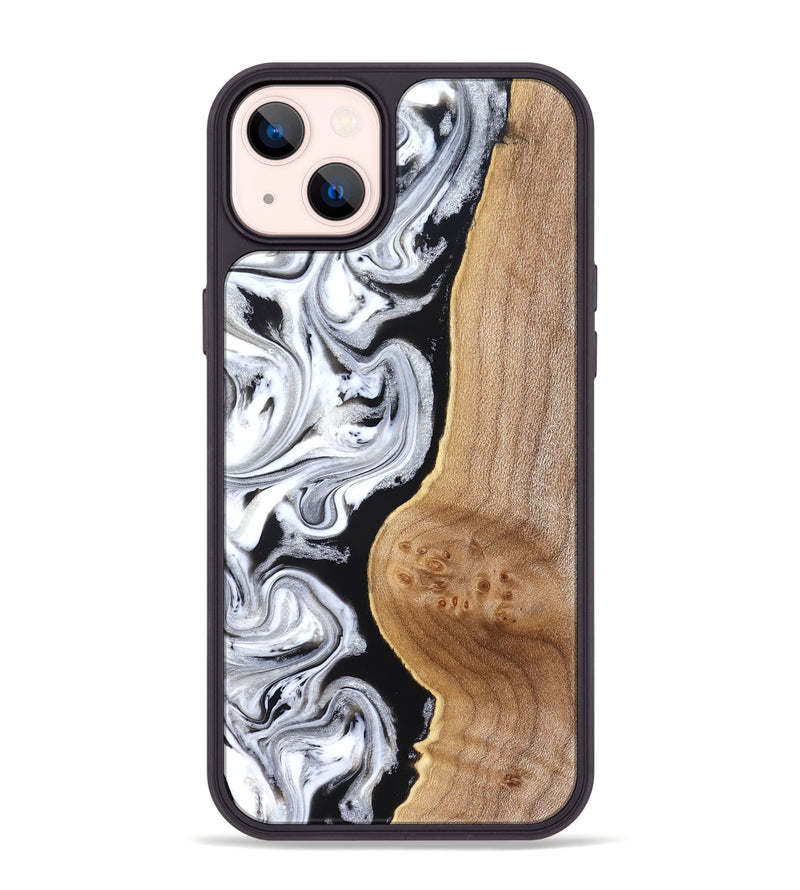 iPhone 14 Plus Wood Phone Case - Rolland (Black & White, 830032)