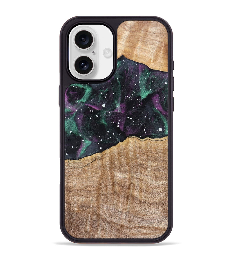 iPhone 16 Plus Wood Phone Case - Maurine (Cosmos, 830382)