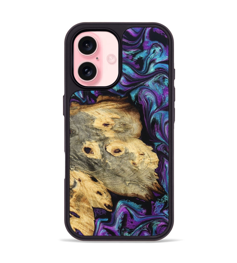 iPhone 16 Wood Phone Case - Lesa (Purple, 830592)