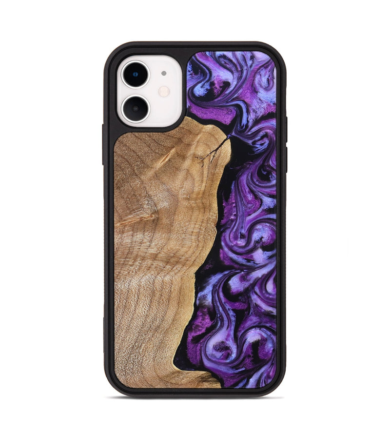 iPhone 11 Wood Phone Case - Mekhi (Purple, 830593)