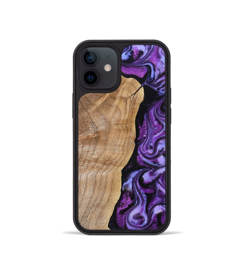 iPhone 12 mini Wood Phone Case - Mekhi (Purple, 830593)