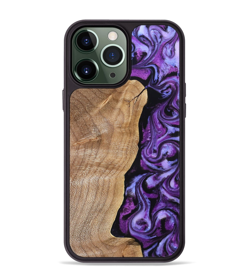 iPhone 13 Pro Max Wood Phone Case - Mekhi (Purple, 830593)