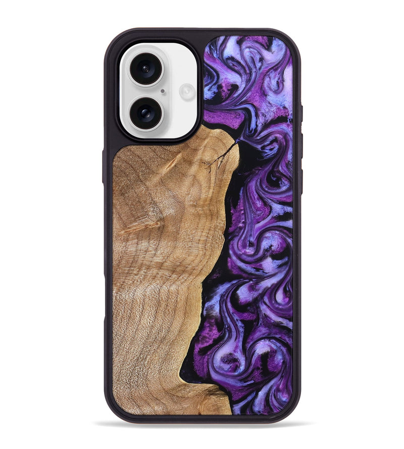 iPhone 16 Plus Wood Phone Case - Mekhi (Purple, 830593)