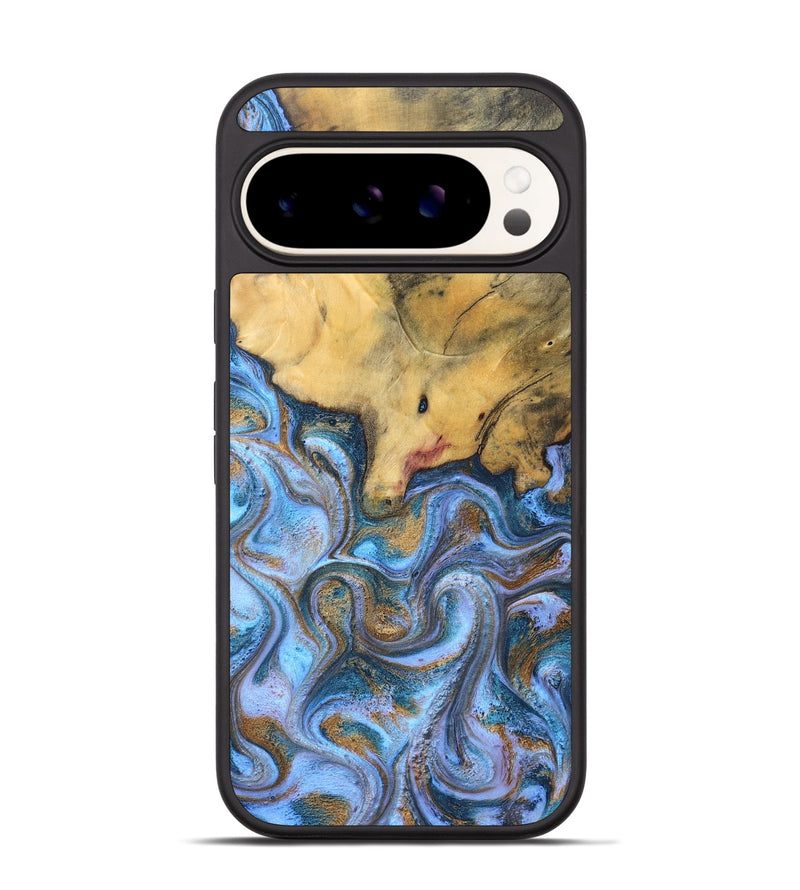 Pixel 9 Wood Phone Case - Stan (Teal & Gold, 831007)