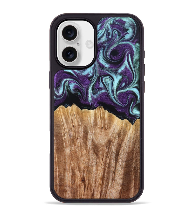 iPhone 16 Plus Wood Phone Case - Arch (Purple, 831477)