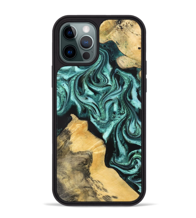 iPhone 12 Pro Max Wood Phone Case - Sampson (Green, 831700)