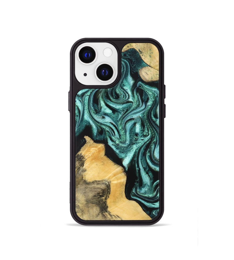 iPhone 13 mini Wood Phone Case - Sampson (Green, 831700)