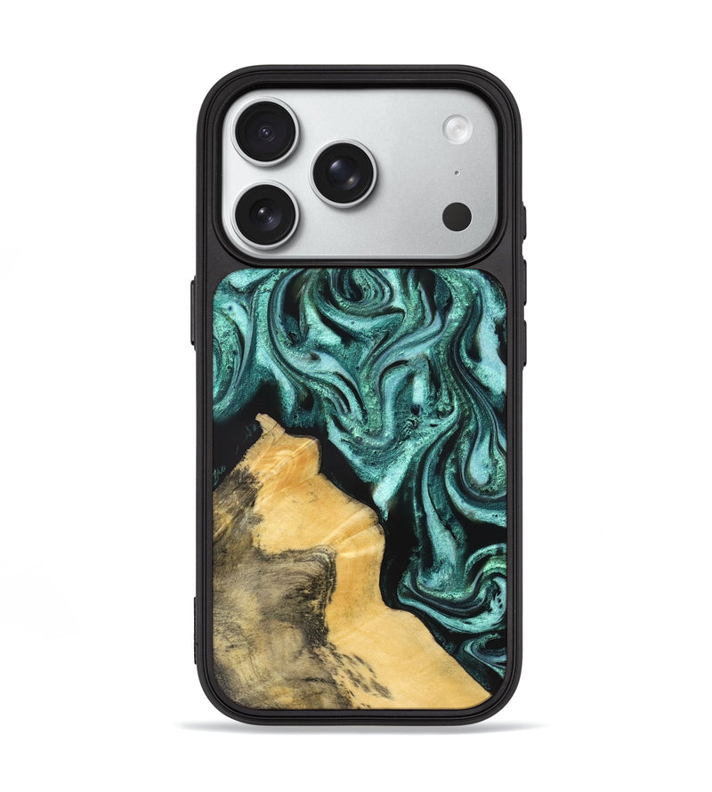 iPhone 18 Pro Wood Phone Case - Sampson (Green, 831700)