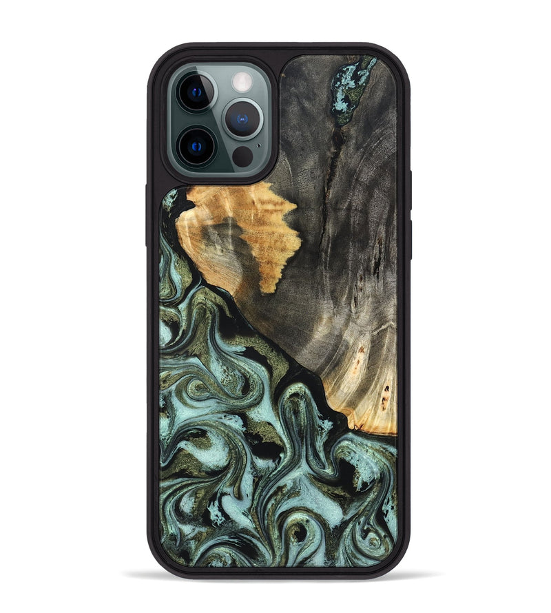 iPhone 12 Pro Max Wood Phone Case - Gustav (Green, 831706)