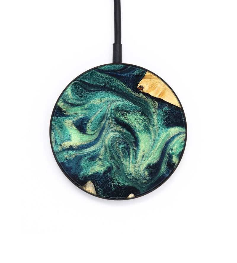 Circle Wood Wireless Charger - Otis (Green, 831707)