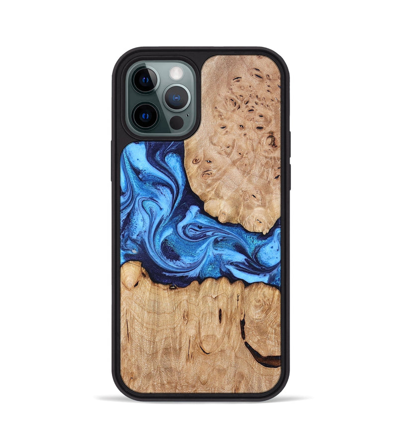 iPhone 12 Pro Wood Phone Case - Shayla (Blue, 831714)