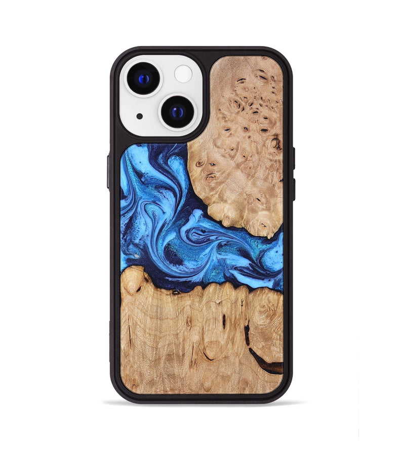 iPhone 13 Wood Phone Case - Shayla (Blue, 831714)