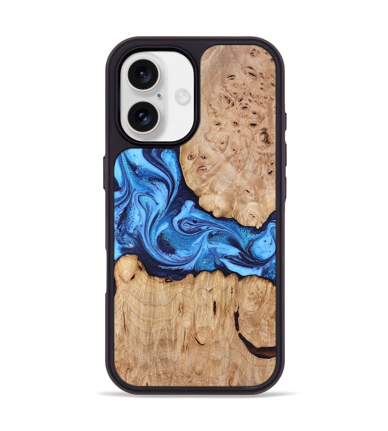 iPhone 17 Wood Phone Case - Shayla (Blue, 831714)