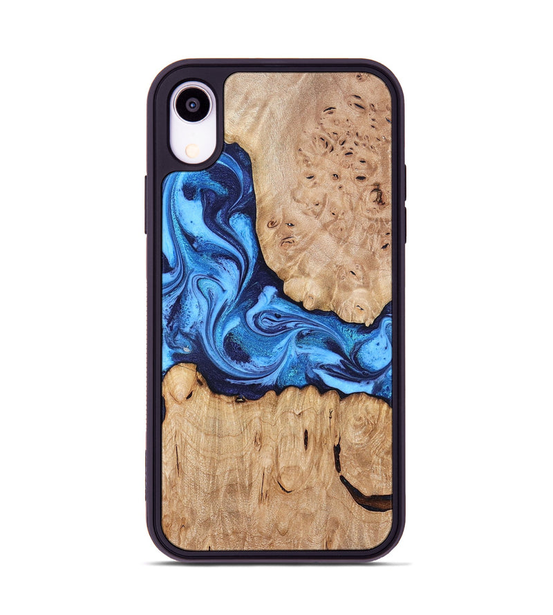 iPhone Xr Wood Phone Case - Shayla (Blue, 831714)