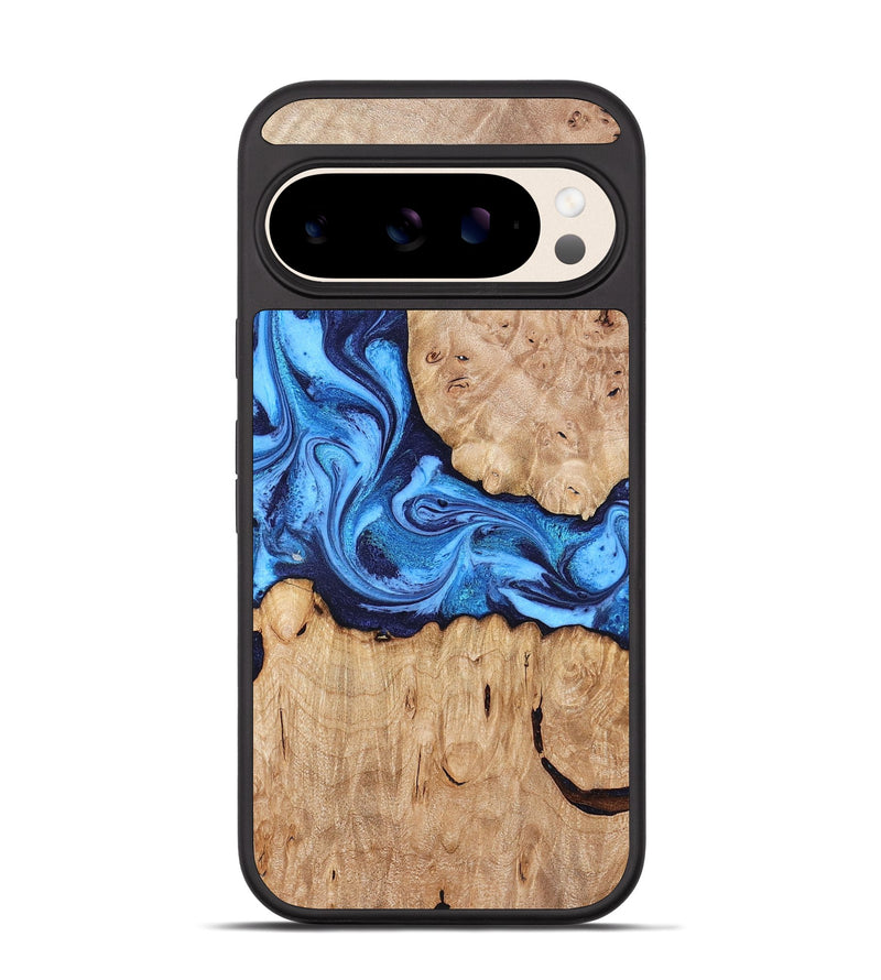 Pixel 10 Wood Phone Case - Shayla (Blue, 831714)