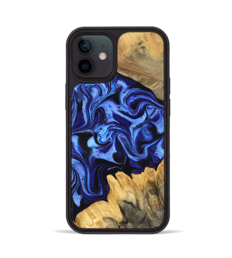 iPhone 12 Wood Phone Case - Nat (Blue, 831717)