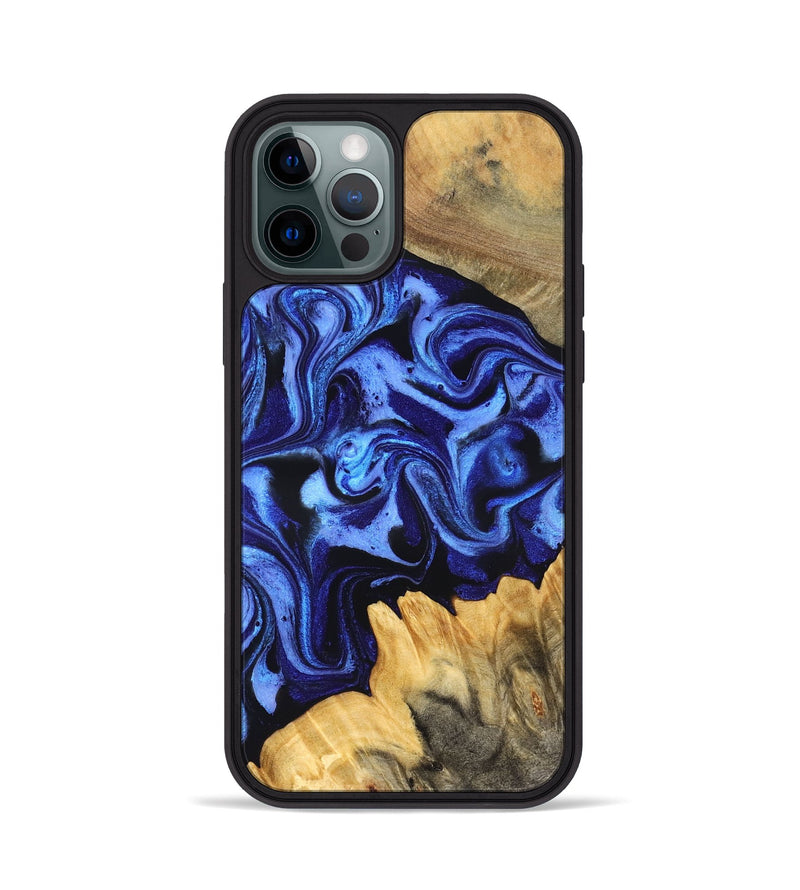 iPhone 12 Pro Wood Phone Case - Nat (Blue, 831717)