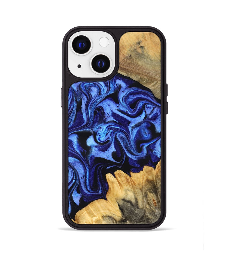 iPhone 13 Wood Phone Case - Nat (Blue, 831717)