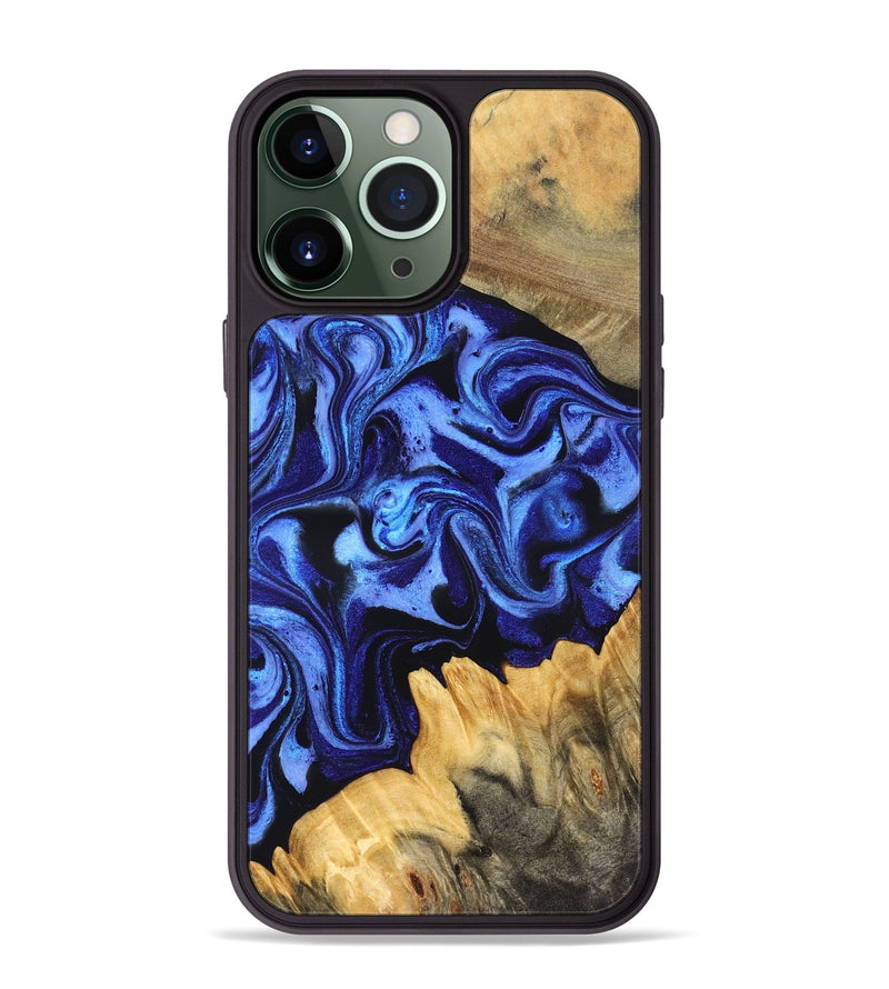 iPhone 13 Pro Max Wood Phone Case - Nat (Blue, 831717)