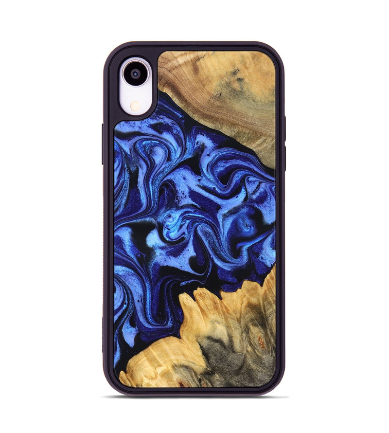 iPhone Xr Wood Phone Case - Nat (Blue, 831717)