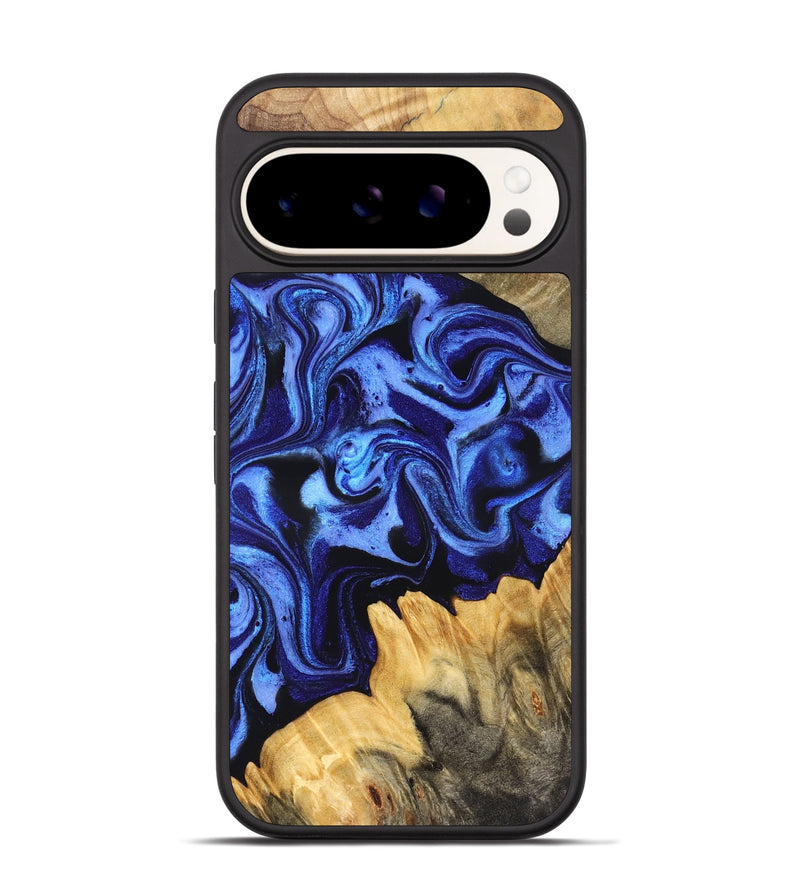 Pixel 9 Wood Phone Case - Nat (Blue, 831717)