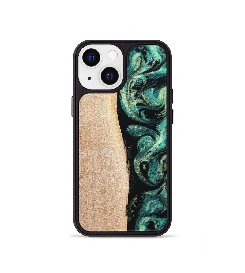 iPhone 13 mini Wood Phone Case - Kianna (Green, 831725)