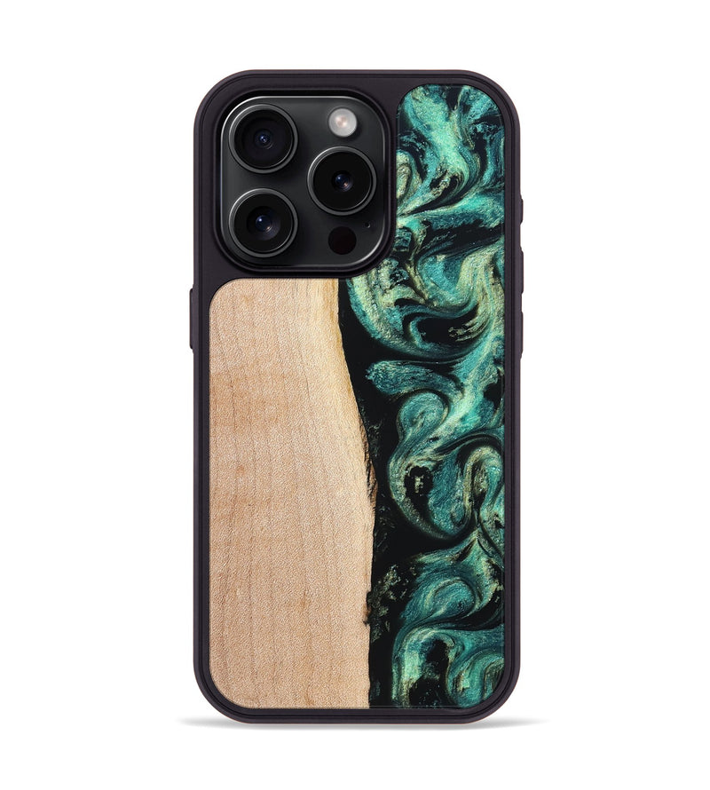 iPhone 15 Pro Wood Phone Case - Kianna (Green, 831725)