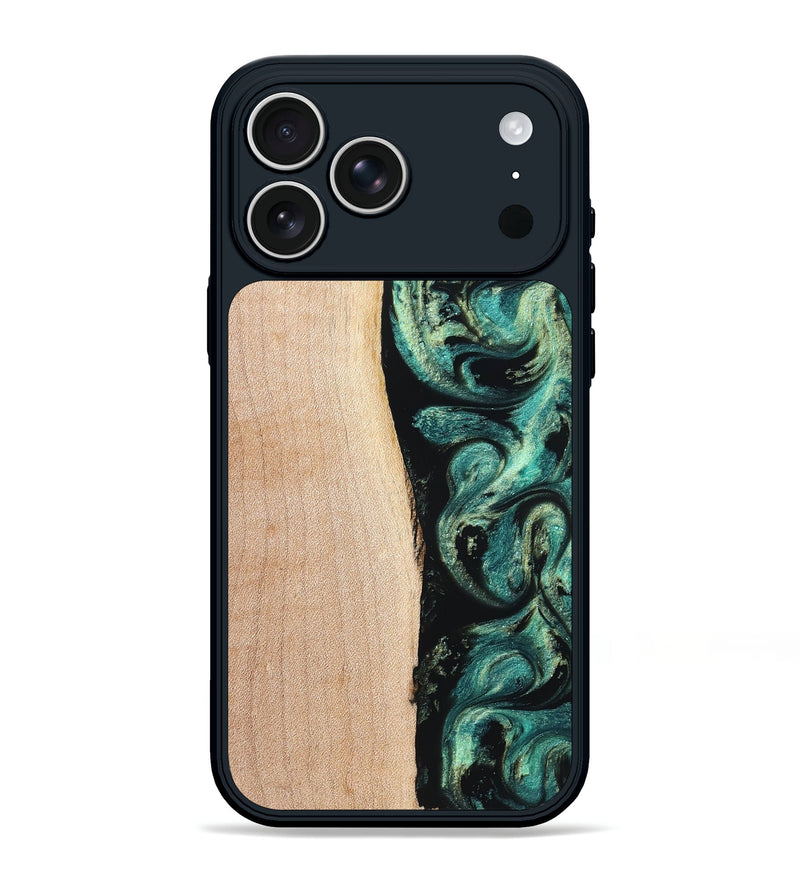 iPhone 17 Pro Max Wood Phone Case - Kianna (Green, 831725)