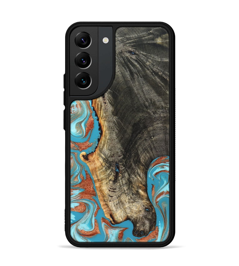 Galaxy S22 Plus Wood Phone Case - Bettie (Teal & Gold, 831765)