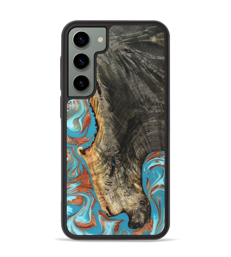 Galaxy S23 Plus Wood Phone Case - Bettie (Teal & Gold, 831765)