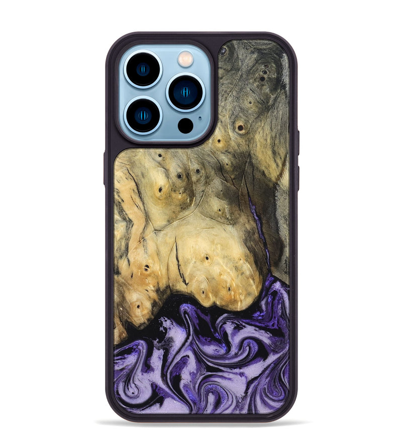 iPhone 14 Pro Max Wood Phone Case - Andres (Purple, 831776)